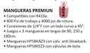 CPS JUEGO DE MANGUERA PREMIUM NEGRA C/VALVULA 1.5MTS