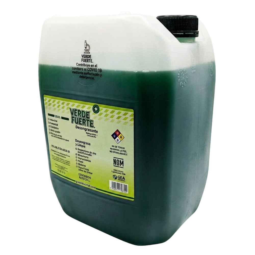 Porrón 20 lts de Desengrasante Industrial Verde Fuerte  - ADESA