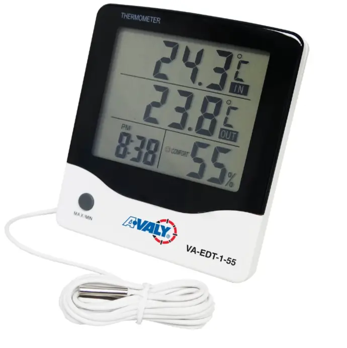 Termómetro digital para interior/exterior con Higrómetro - AVALY