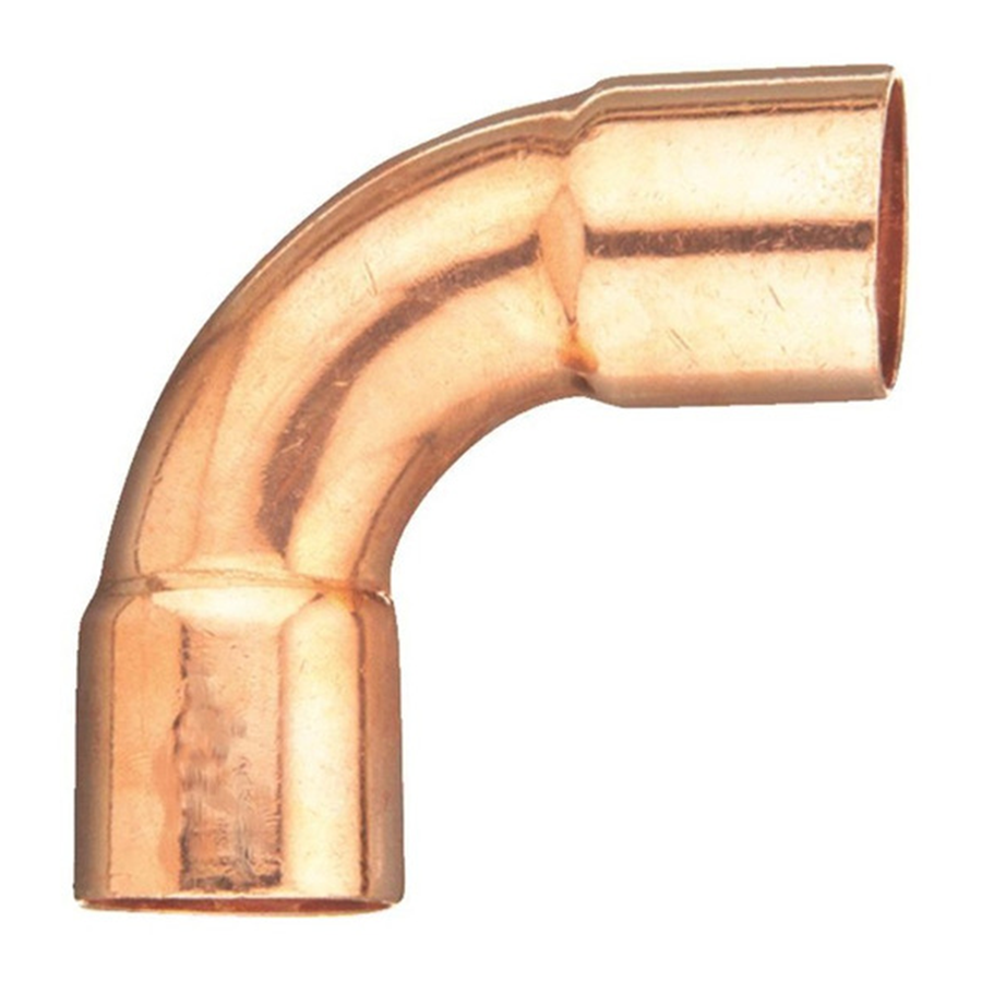 Codo de cobre 3/4 x 90 ø Radio largo