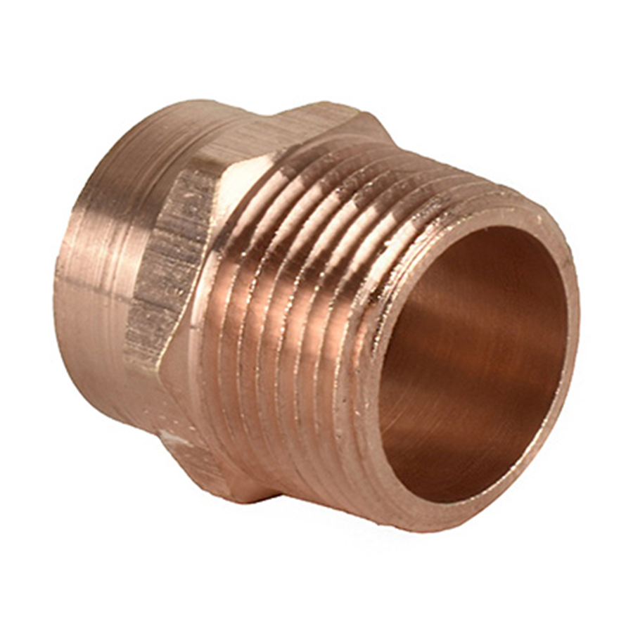 Conector de cobre con cuerda exterior de 2 1/8