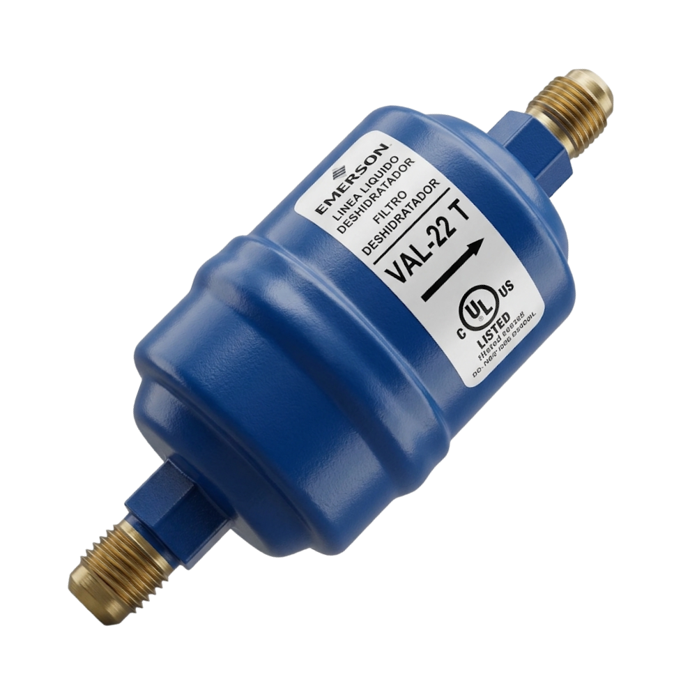 [FILEMEVAL22T] Filtro Deshidratador VAL22T comercial sellado 1/4 Flare con tuerca- Copeland