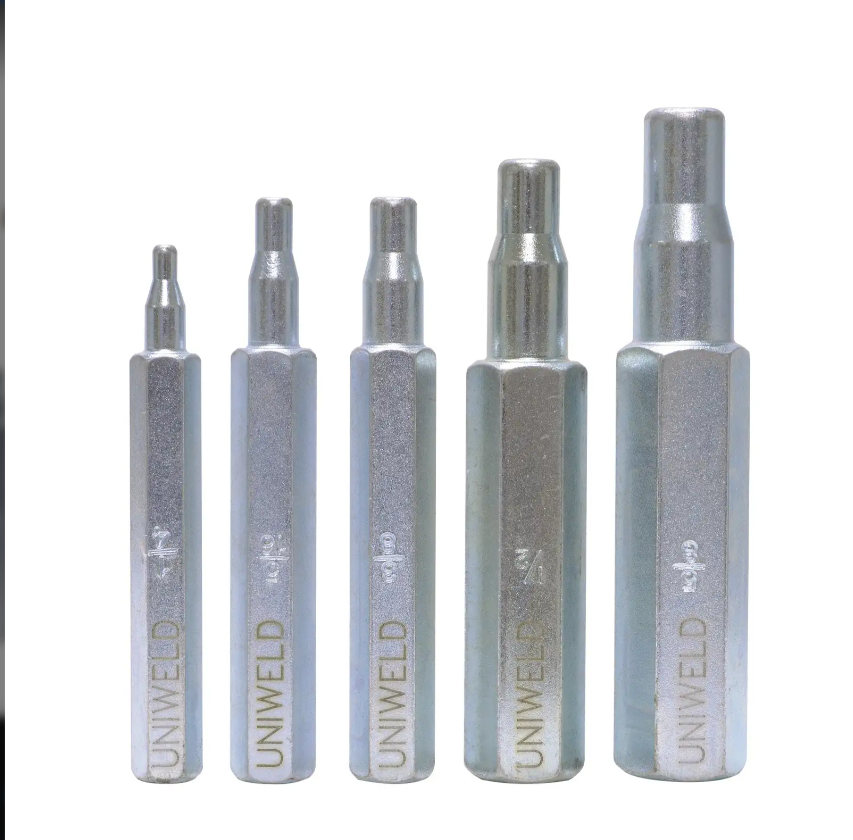 Juego de Expansor 1/4, 5/16, 3/8, 1/2, 5/8  Od - UNIWELD 