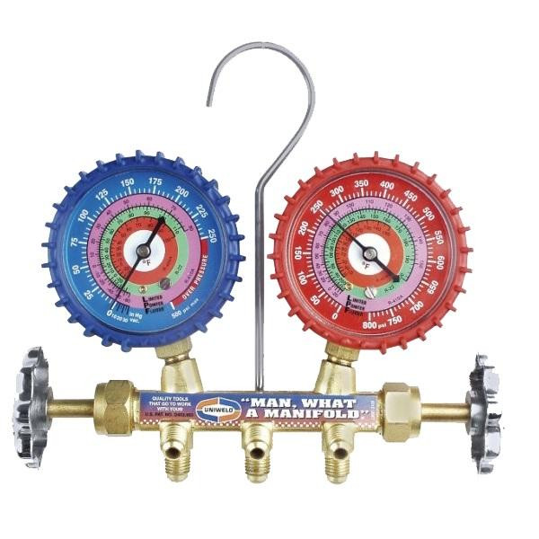 Manifold con protectores para R22, 404A, 410A - UNIWELD