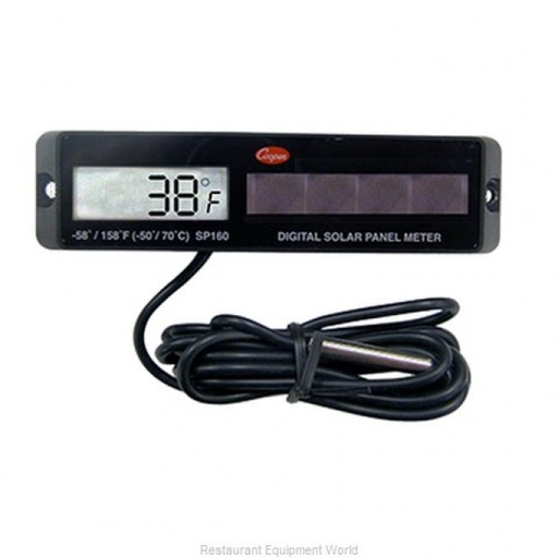 [HERTEREME-SP160008] Termómetro solar panel blanco, respaldo de batería AAA de 1.5v, -58°F a 158°F / -50°C a 70°C