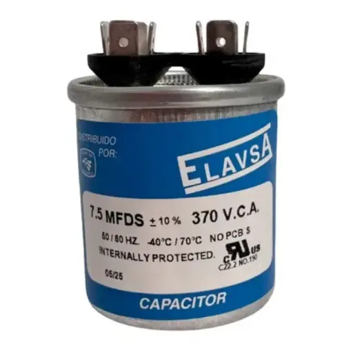 [CAPKRO75370] Capacitor de trabajo 7.5 MFD 370V - KRONA