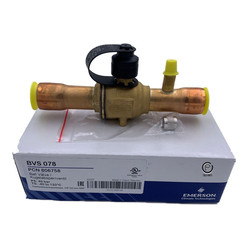 [VBOEMEBVSS078T] Válvula de Bola con pivote 7/8 soldar - (PCN 081070)- Copeland (NUEVO MODELO) PARA A2L